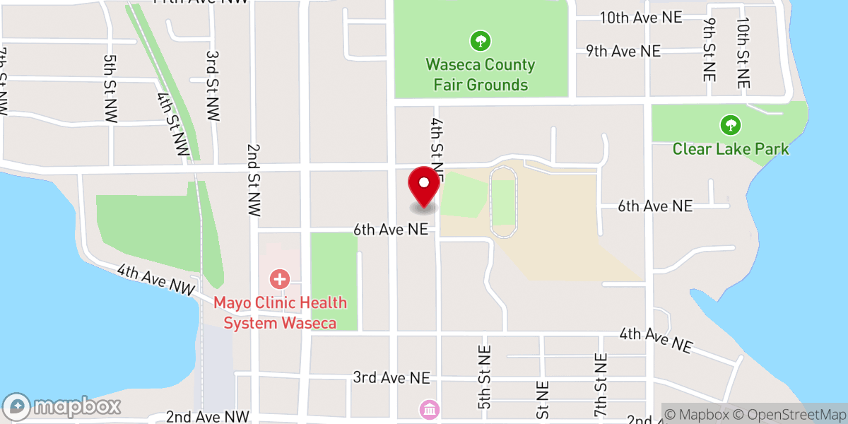 Map showing location of Fourth Street Evangelical Church
