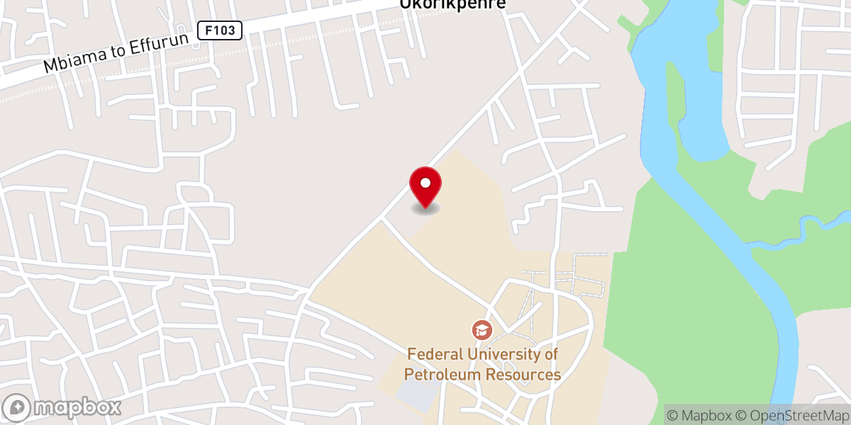 Map showing location of Anglican Students' Fellowship (ASF) FUPRE