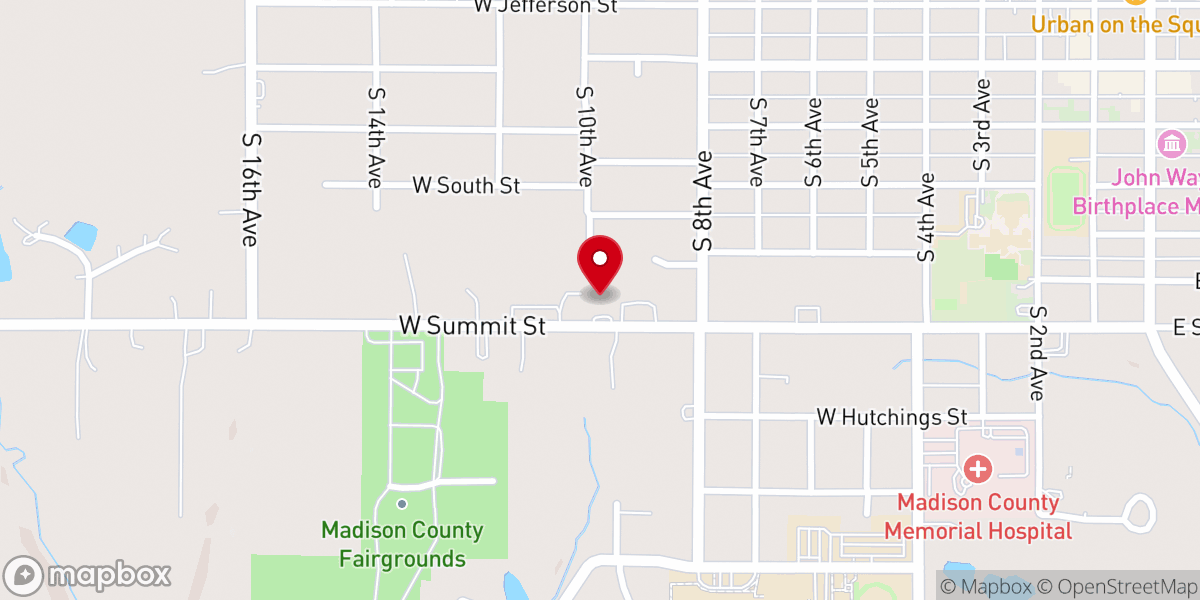 Map showing location of The Power Company Teen Center
