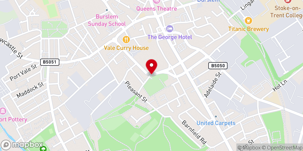 Map showing location of Saint John's Community Church