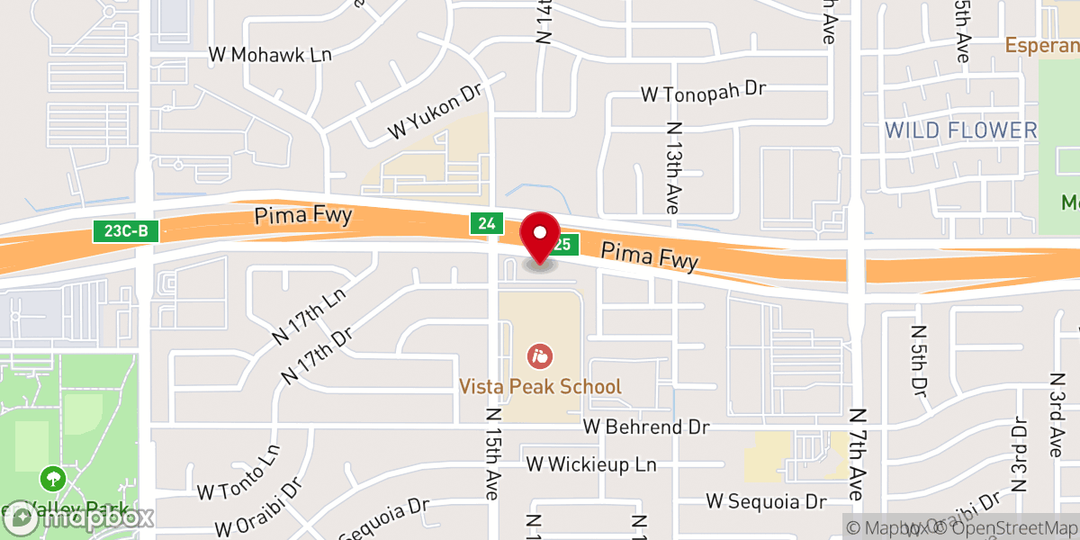 Map showing location of Crosswinds Presbyterian Church