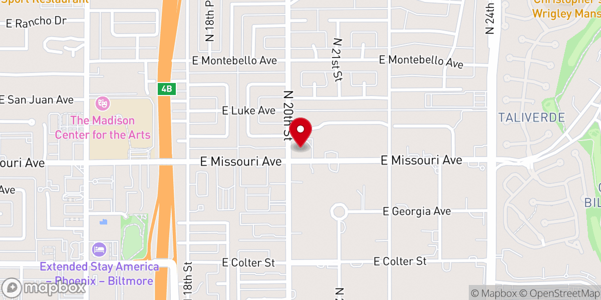 Map showing location of Phoenix United Reformed Church