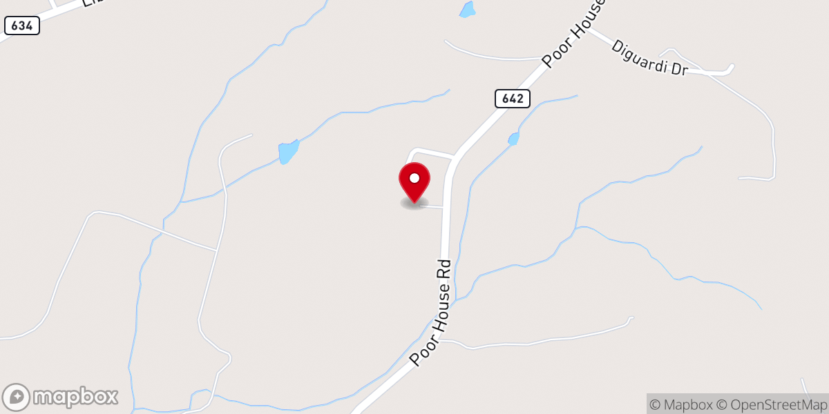 Map showing location of Johnson Grove Church