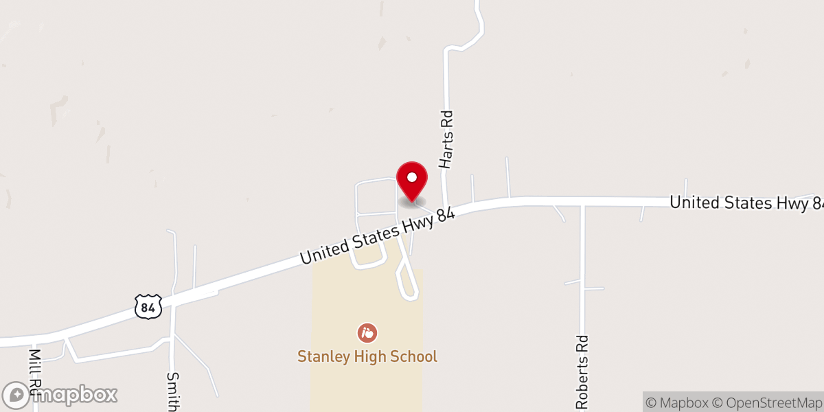 Map showing location of Mt Olivet Baptist Church