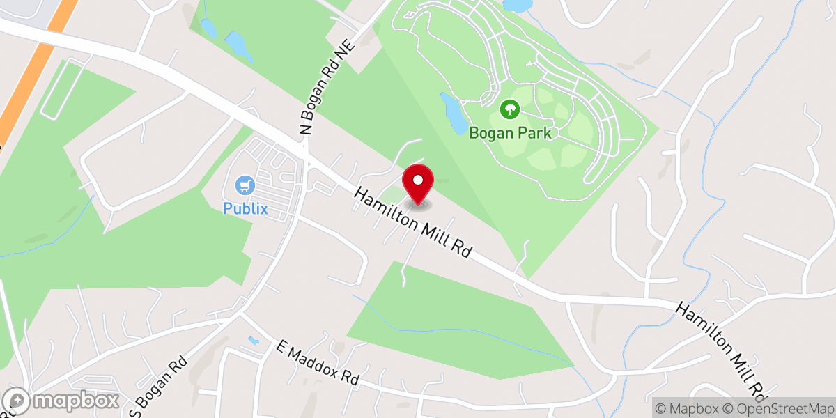 Map showing location of Pleasant Hill Church