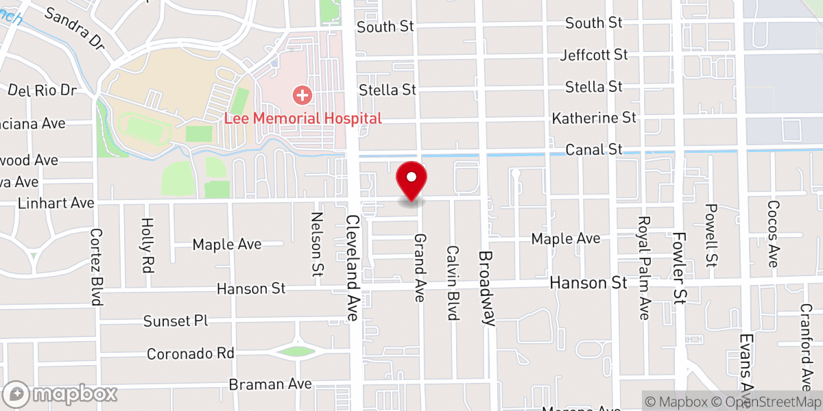 Map showing location of IDPMI Fort Myers Downtown
