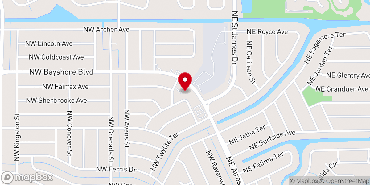 Map showing location of Lighthouse City Church
