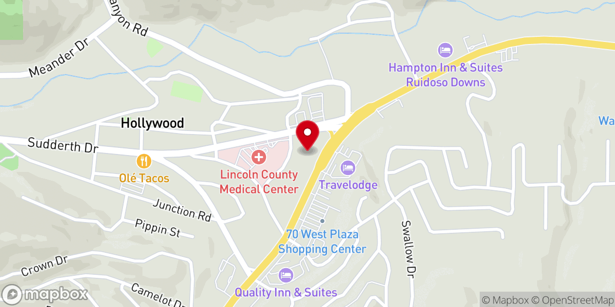 Map showing location of First Presbyterian Church