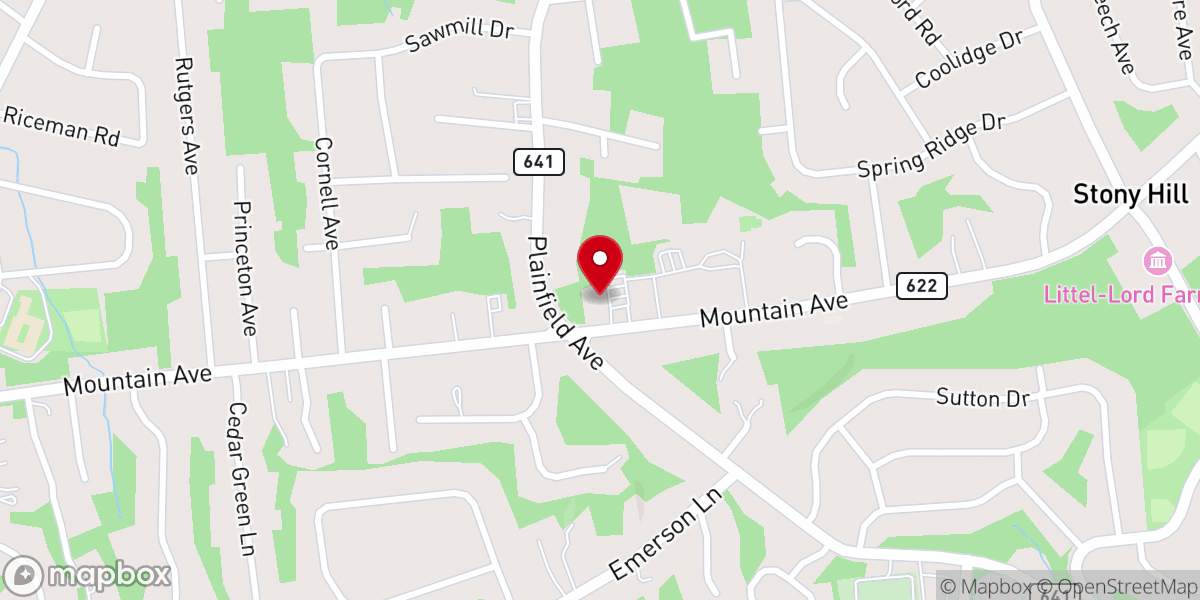 Map showing location of Westminster Presbyterian Church