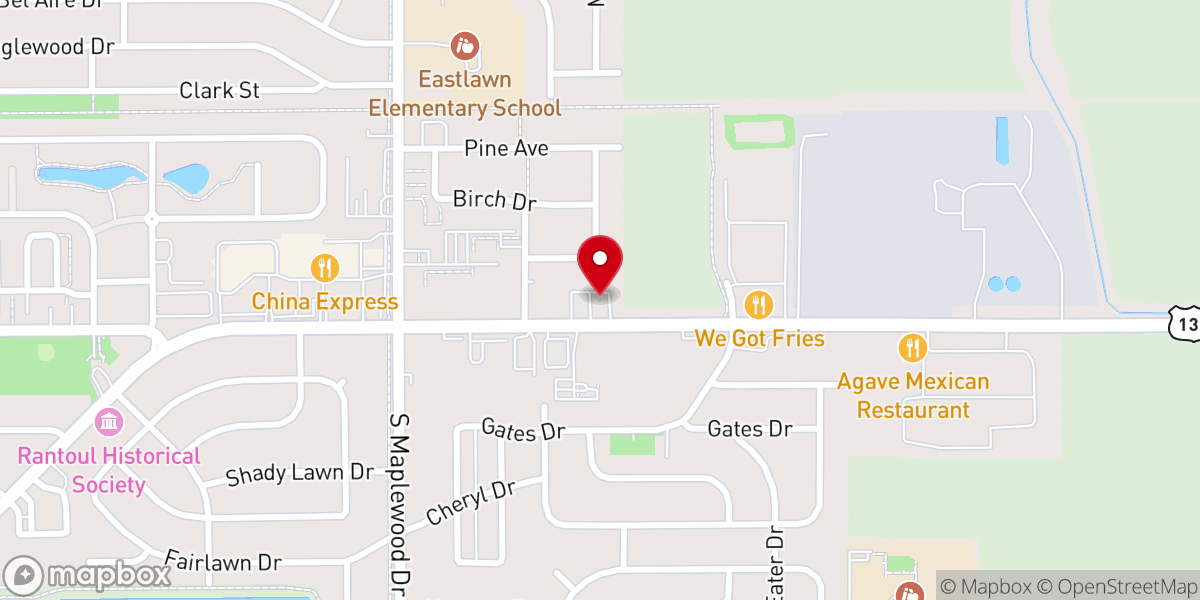 Map showing location of Lux Memorial Chapel
