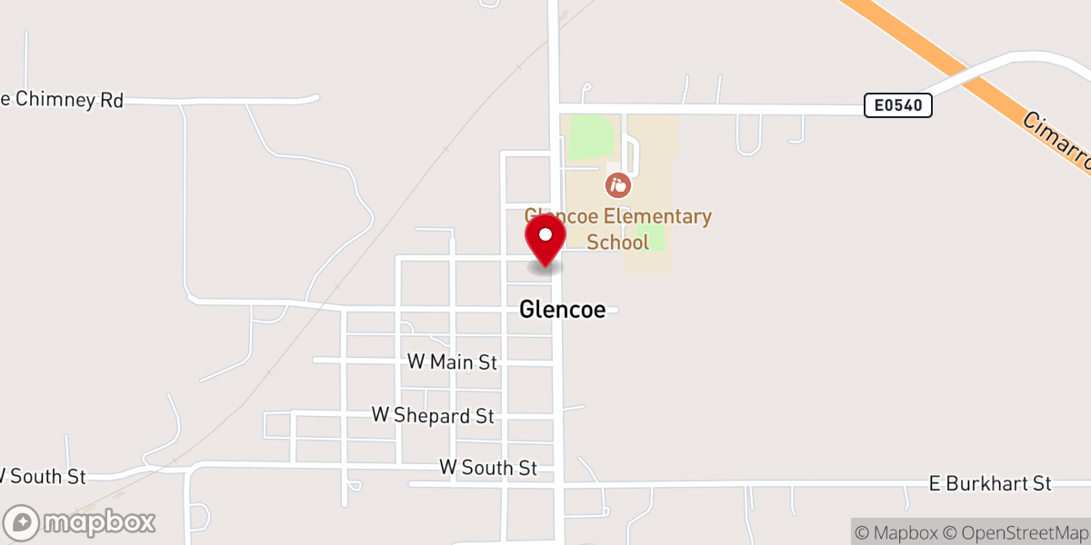 Map showing location of Church of Christ