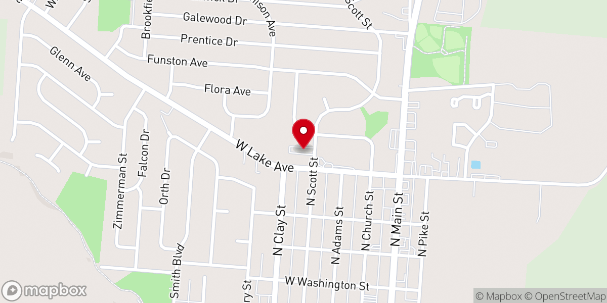 Map showing location of New Carlisle Church of the Nazarene