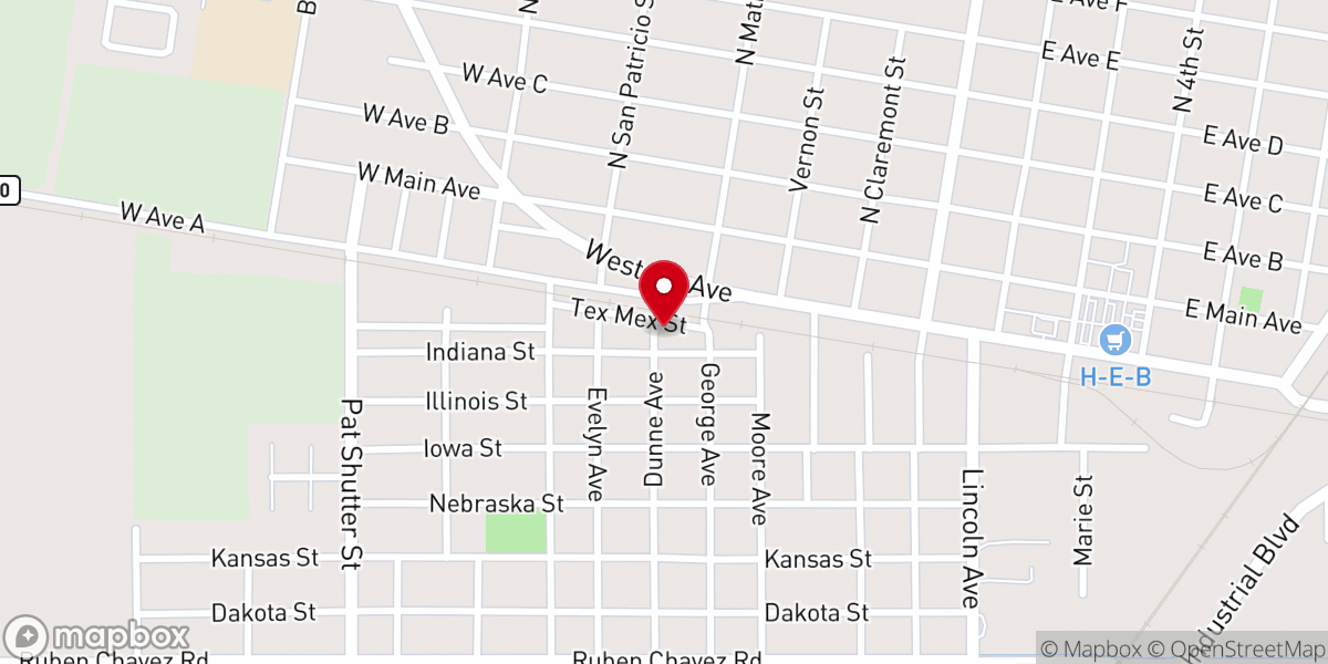 Map showing location of Saint Anthony Catholic Church
