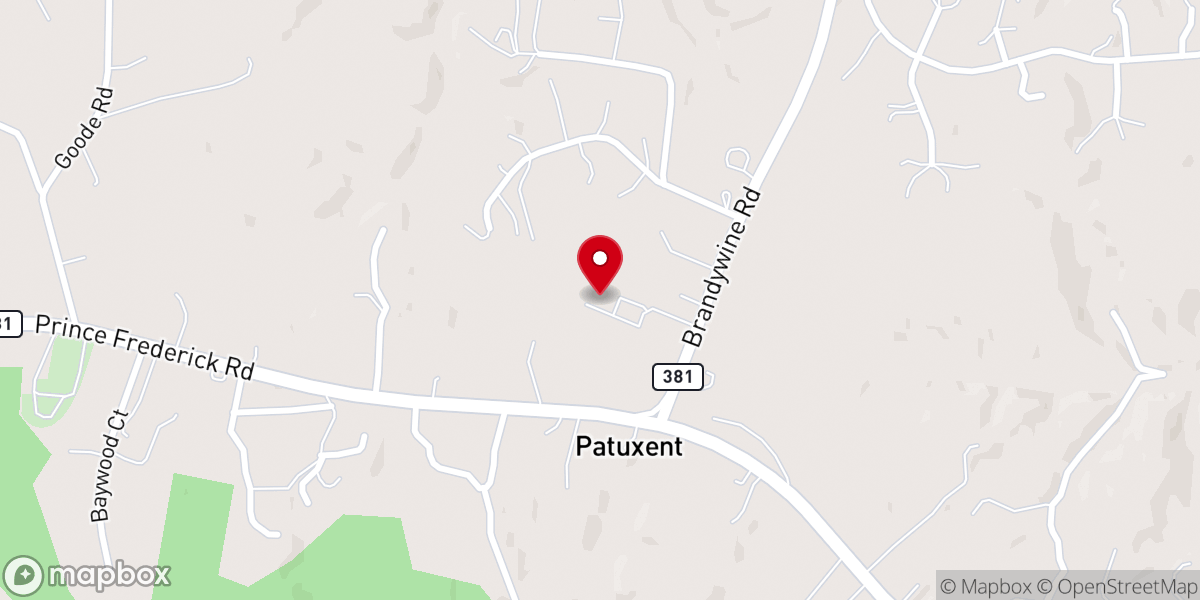 Map showing location of American Legion, Post 238, Hughesville, MD
