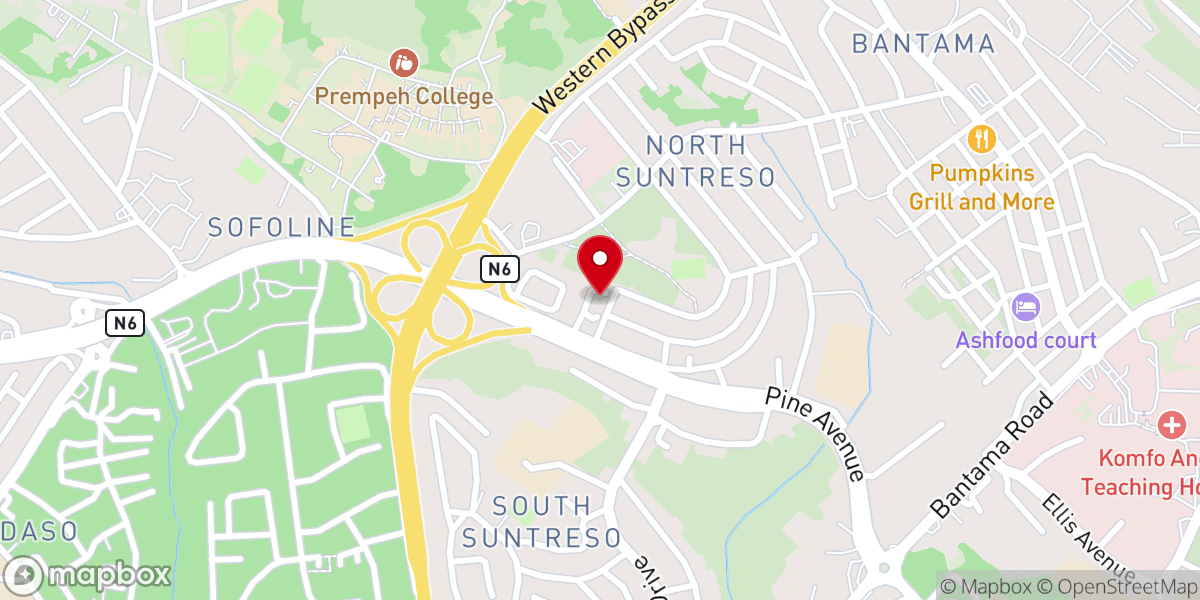 Map showing location of St. Paul's Anglican Church