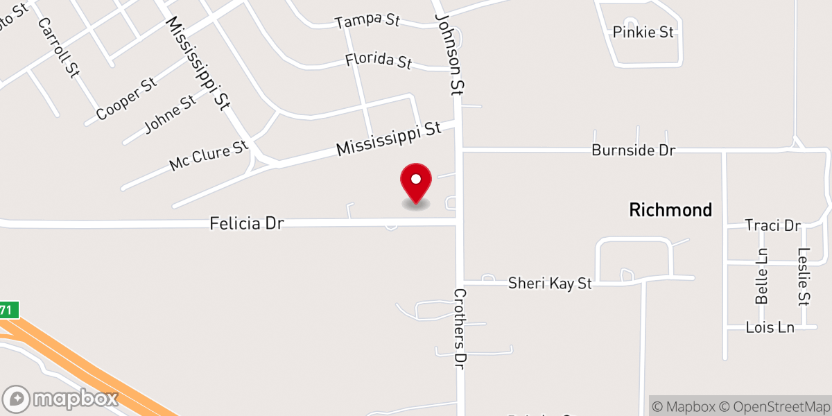 Map showing location of Madison Parish Port Commission