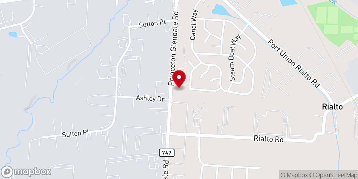 Map showing location of Gospel Cincinnati Church