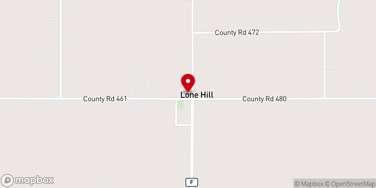 Map showing location of Lone Hill Baptist Church