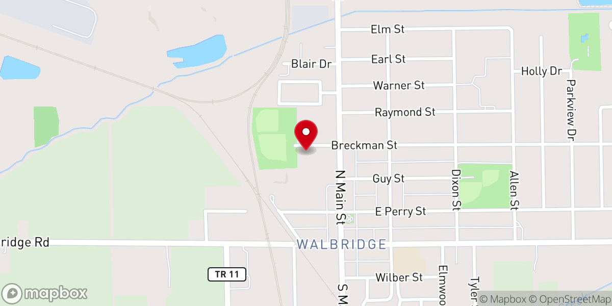 Map showing location of Athens Missionary Baptist Church