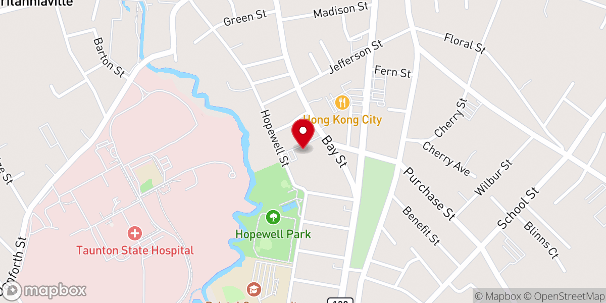 Map showing location of Holy Rosary Parish Center