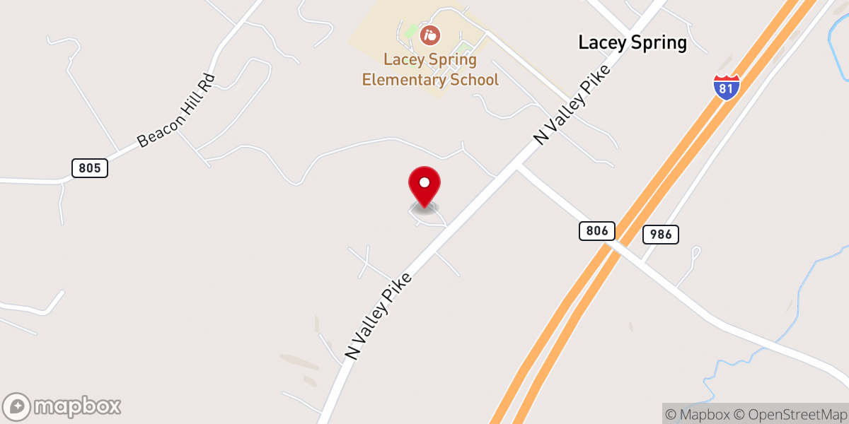 Map showing location of Mt Tabor United Methodist Church