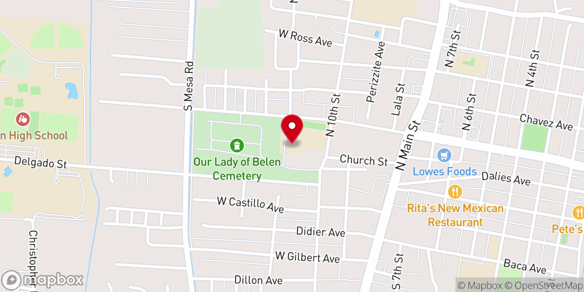 Map showing location of Our Lady of Belen Religious Education
