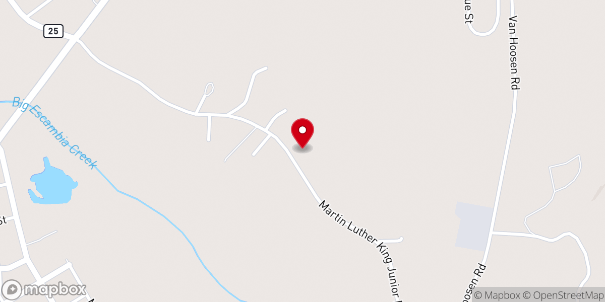 Map showing location of Damascus Baptist Church