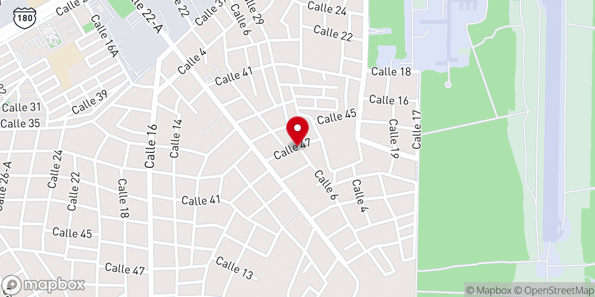 Map showing location of Iglesia Peniel Del Concilio Nacional De Las Asambleas De Dios.