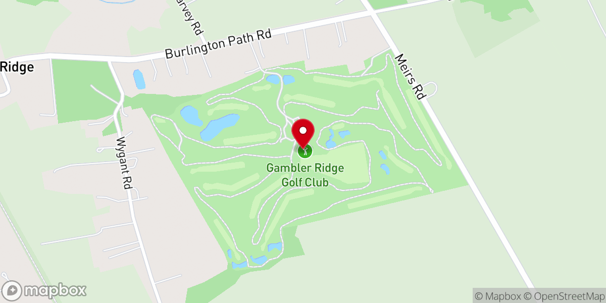 Map showing location of Gambler Ridge Golf Course