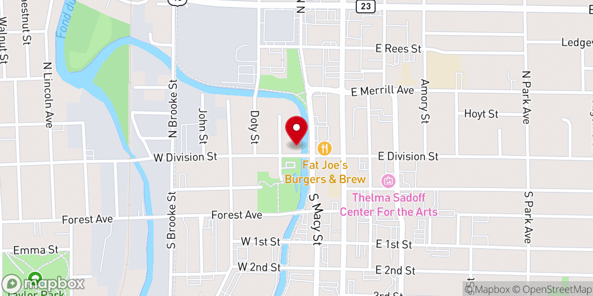 Map showing location of St. Paul's Episcopal Cathedral