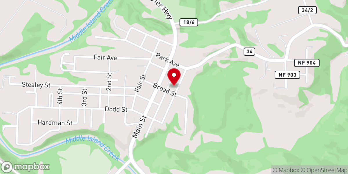 Map showing location of Adams House Ministries