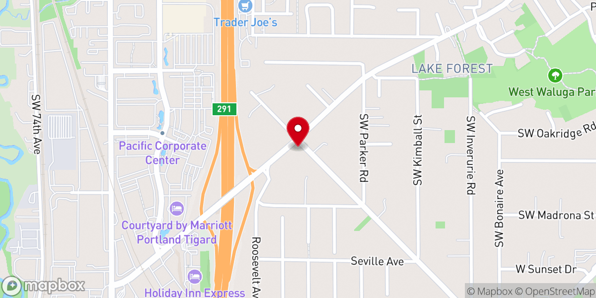Map showing location of Lake Oswego Baha'i Center