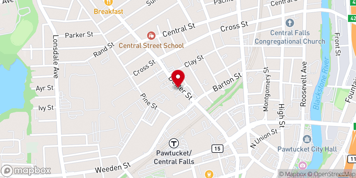 Map showing location of Ebenezer Nazarene Church