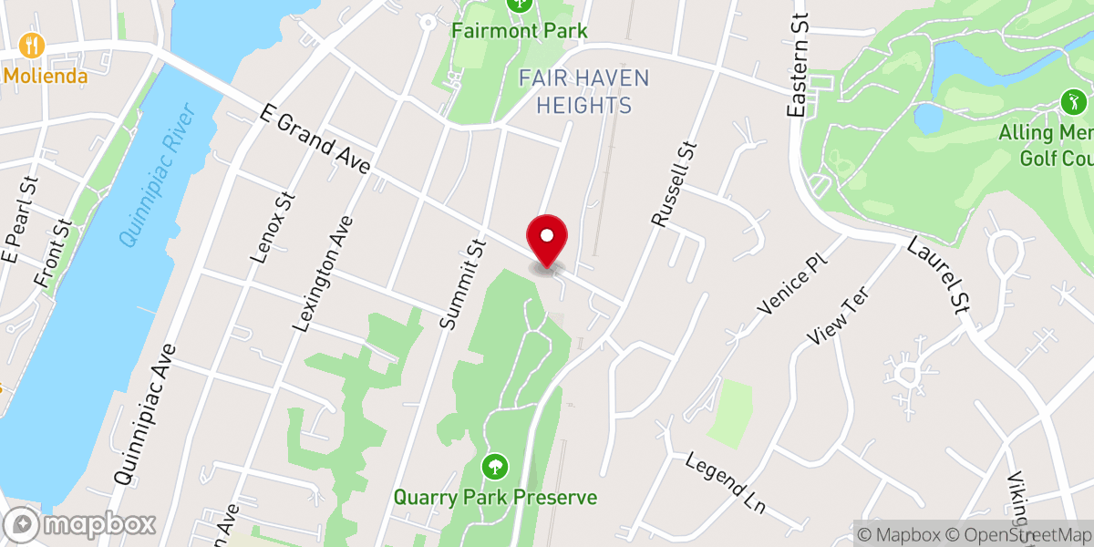 Map showing location of New Haven Friends Meeting