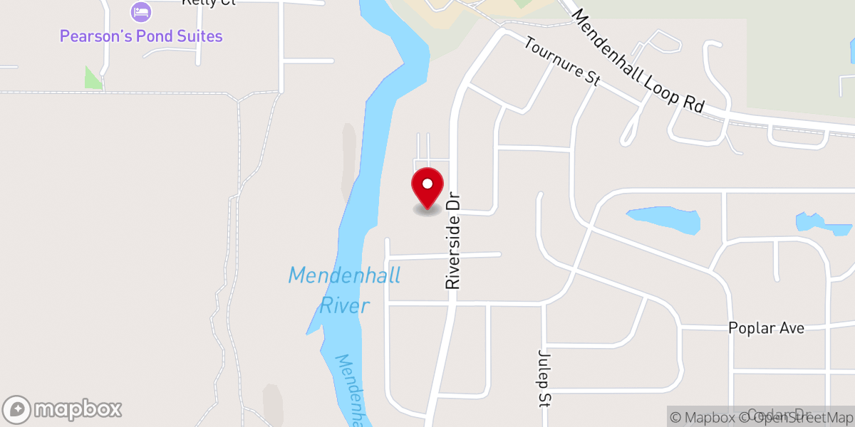 Map showing location of Riverside Baptist Church