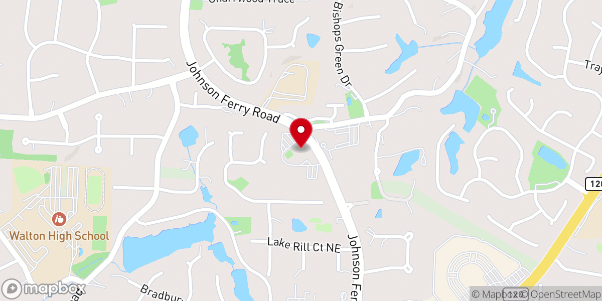 Map showing location of St. Peter and St. Paul Episcopal Church Marietta, GA