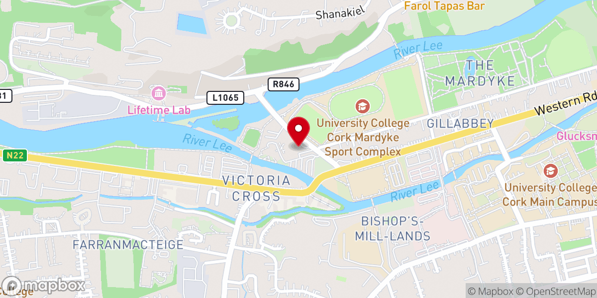 Map showing location of Sacred Heart Roman Catholic Church