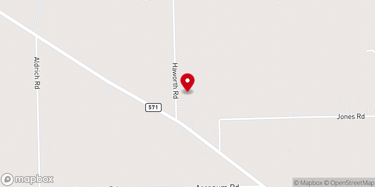 Map showing location of First Baptist Church of Laura