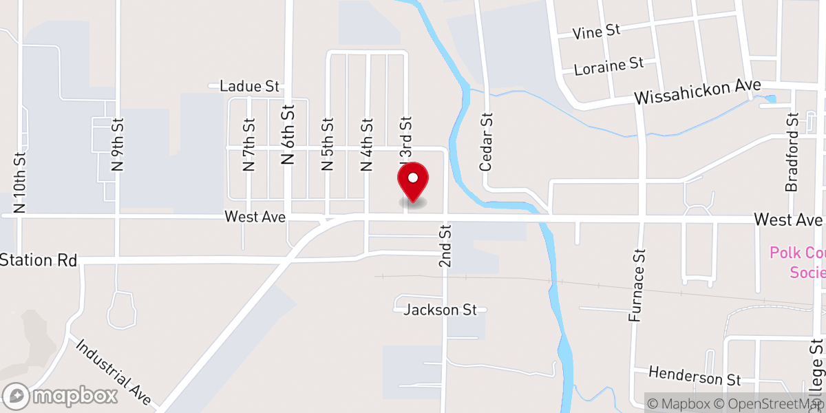 Map showing location of Memorial Methodist Church