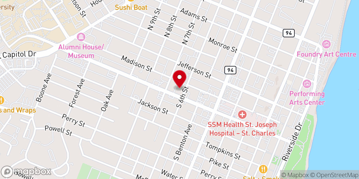 Map showing location of Immanuel Lutheran Church - Fellowship Hall