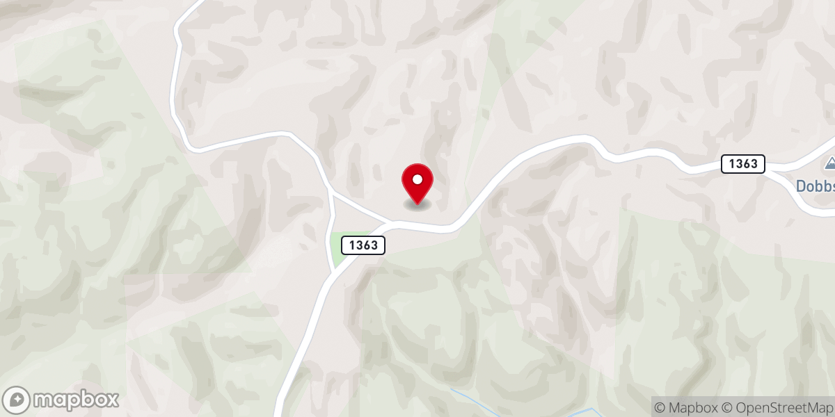 Map showing location of Pleasant Ridge Church