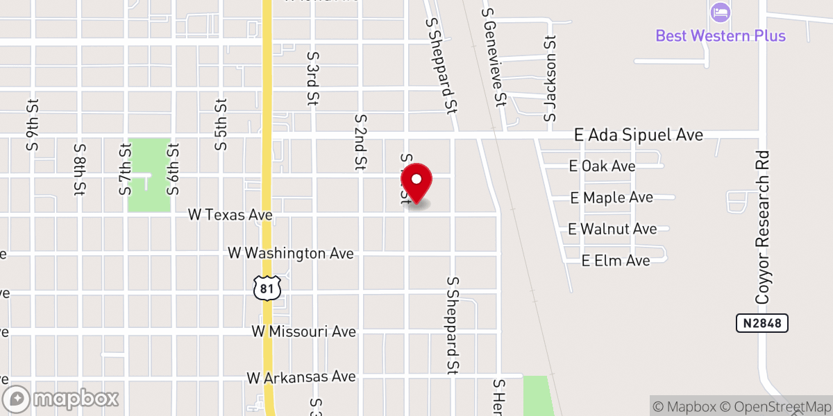 Map showing location of The Church of the Living God