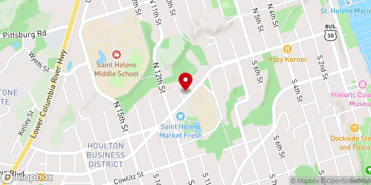 Map showing location of Columbia River Receptions & Events at Meriwether Place