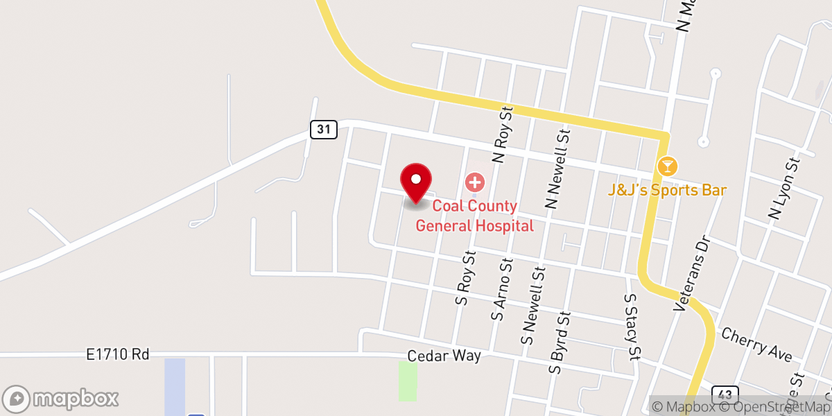Map showing location of Coalgate Seventh-day Adventist Church