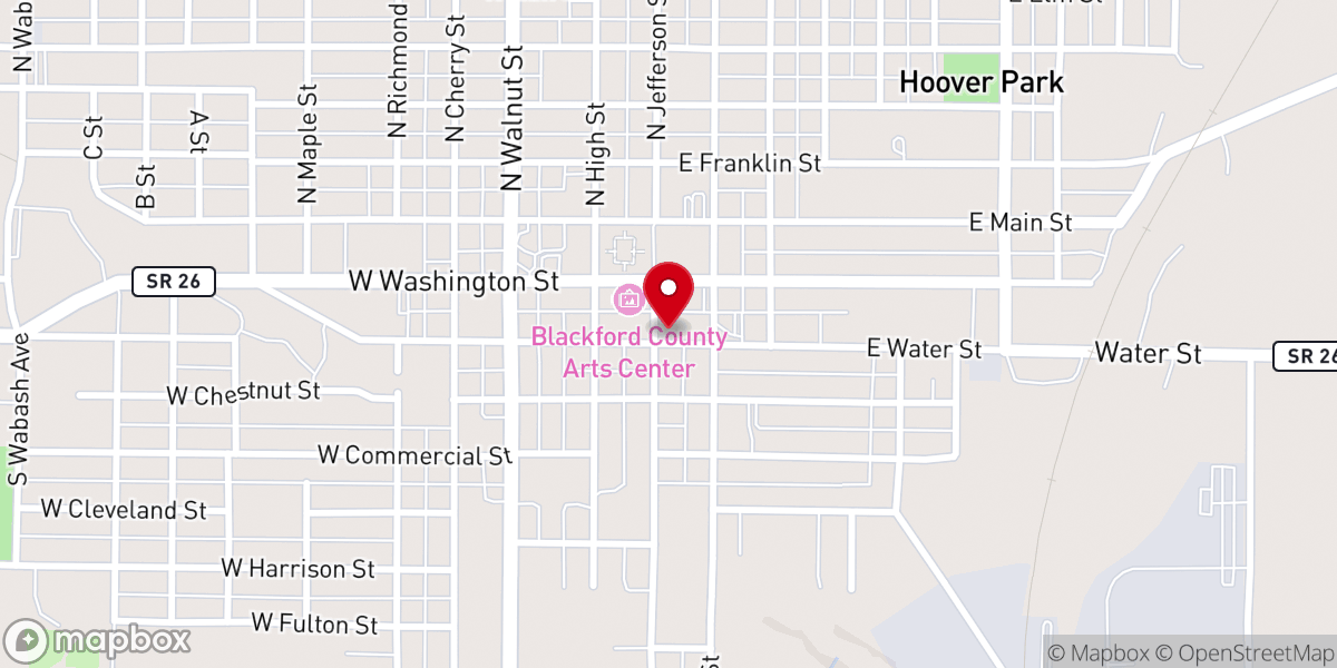 Map showing location of Three Trees Church