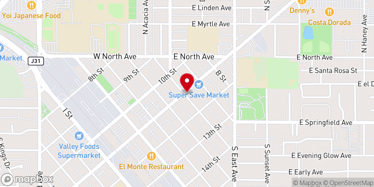 Map showing location of Iglesia Tabernaculo De David