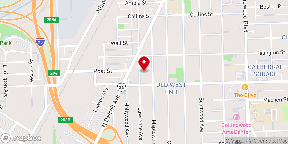 Map showing location of Eureka Baptist Church