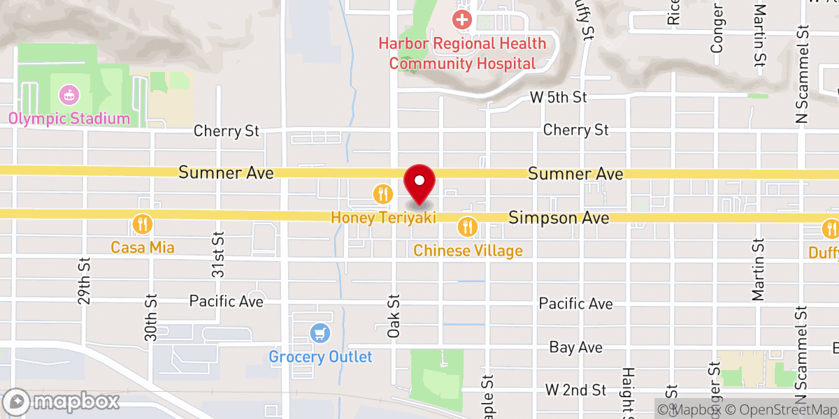 Map showing location of Calvary Lutheran Church