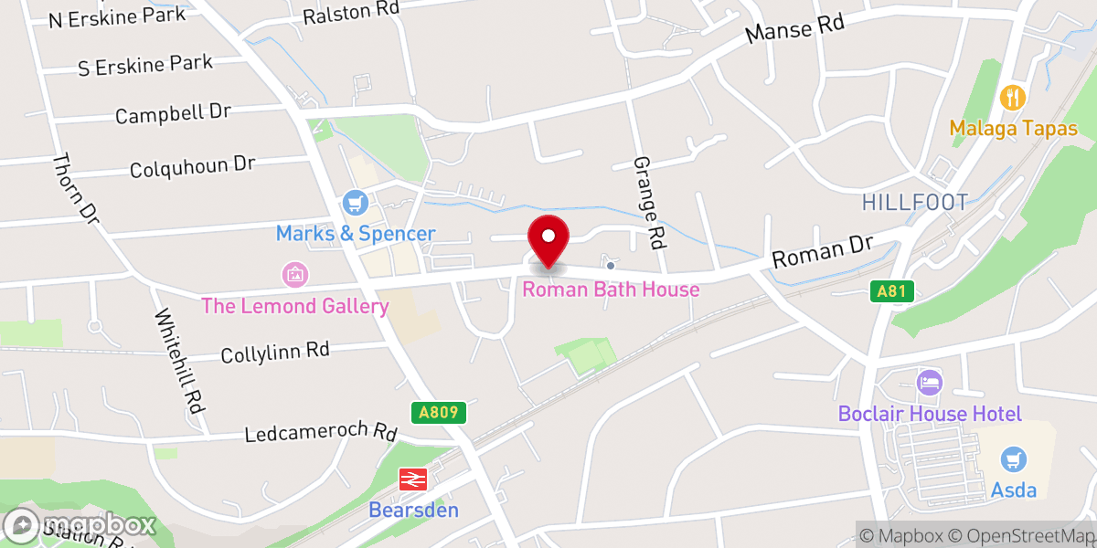 Map showing location of Bearsden Baptist Church