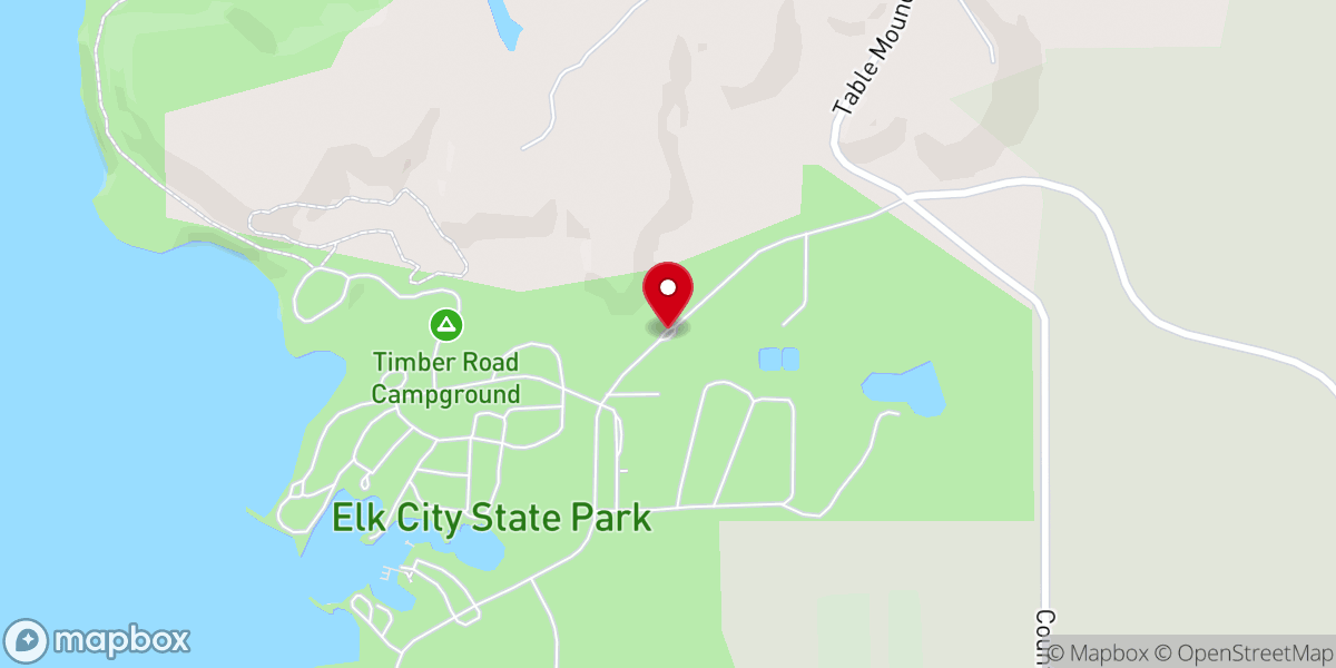 Map showing location of Elk City State Park